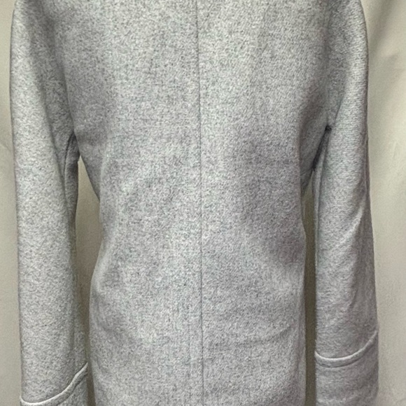 J Crew Italian Stadium Cloth Wool Blend  Coat Size 12 Color Heather Dusk - Picture 11 of 16